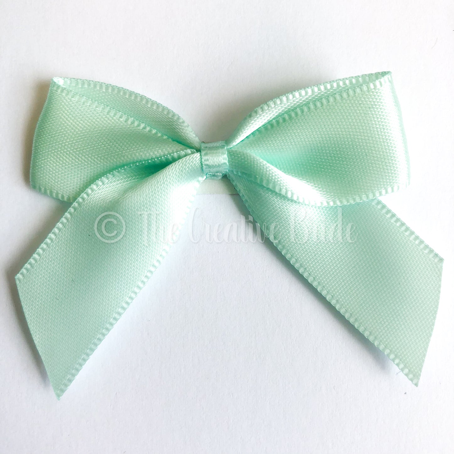 Mint Green Self Adhesive Satin Ribbon Bow