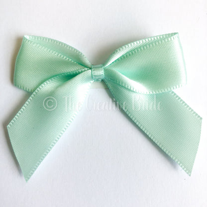 Mint Green Self Adhesive Satin Ribbon Bow