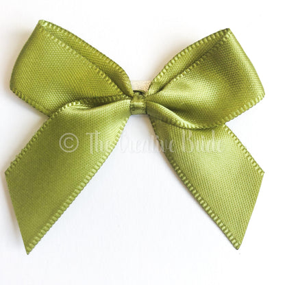 Moss Green Self Adhesive Satin Ribbon Bow