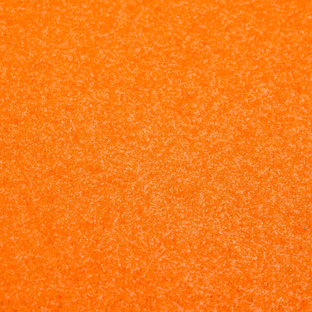 Orange A4 non-shed glitter card with a fine textured sparkle finish for luxury wedding stationery