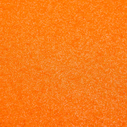 Orange A4 non-shed glitter card with a fine textured sparkle finish for luxury wedding stationery