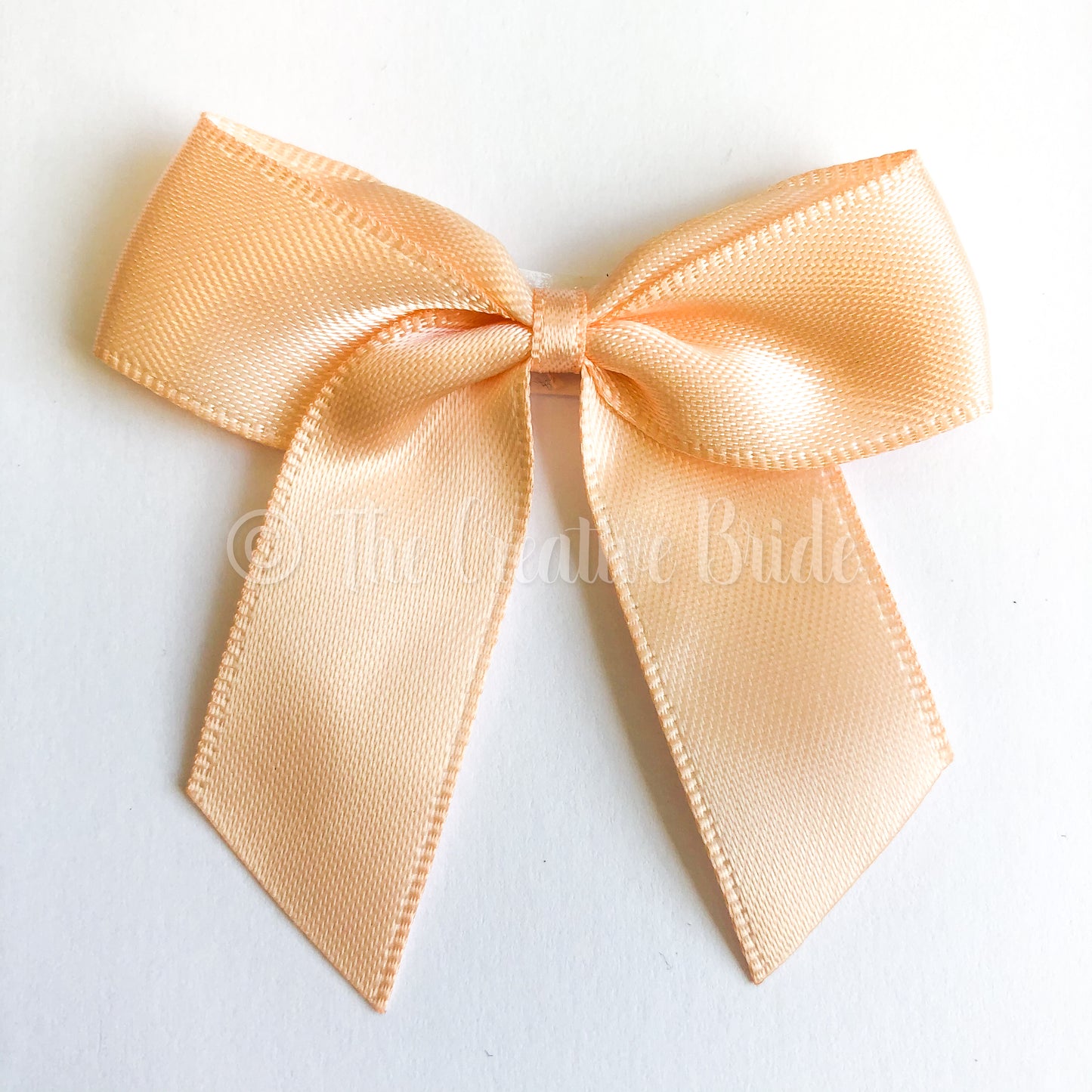 Peach Self Adhesive Satin Ribbon 
