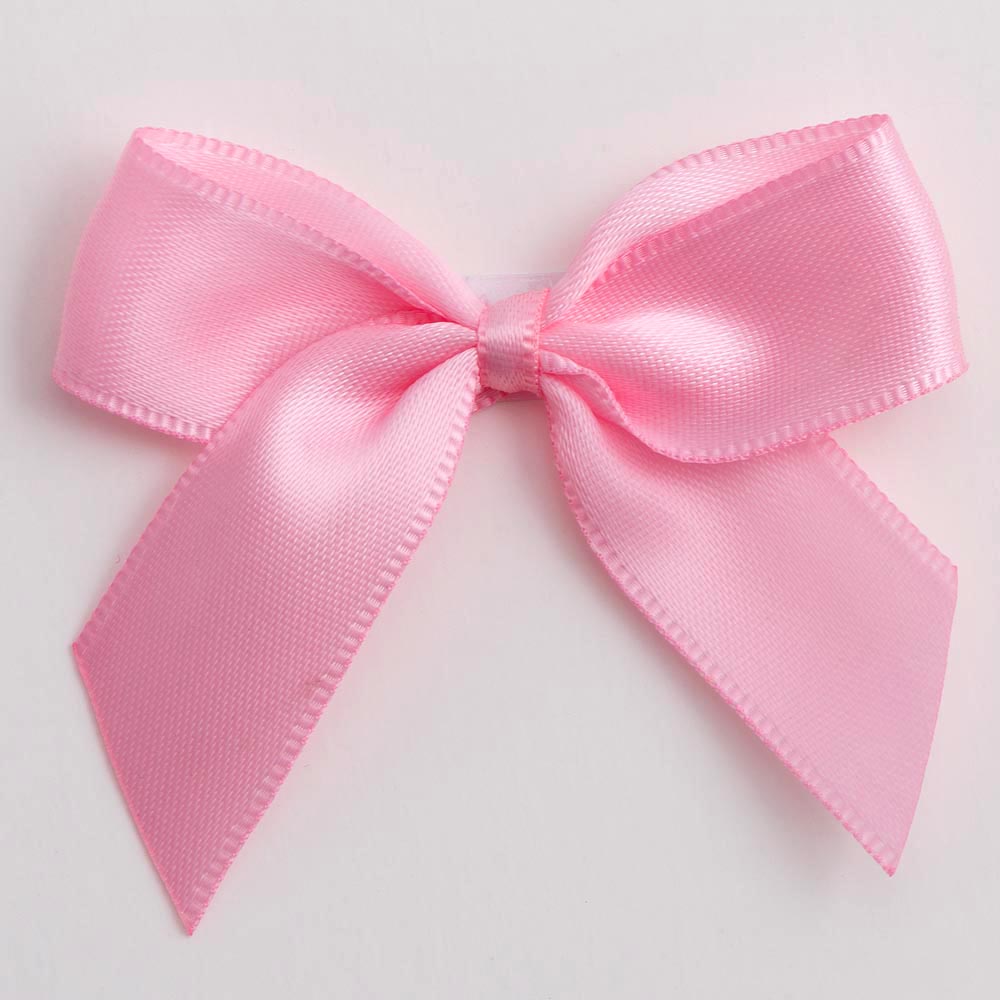 Pink Self Adhesive Satin Ribbon Bow