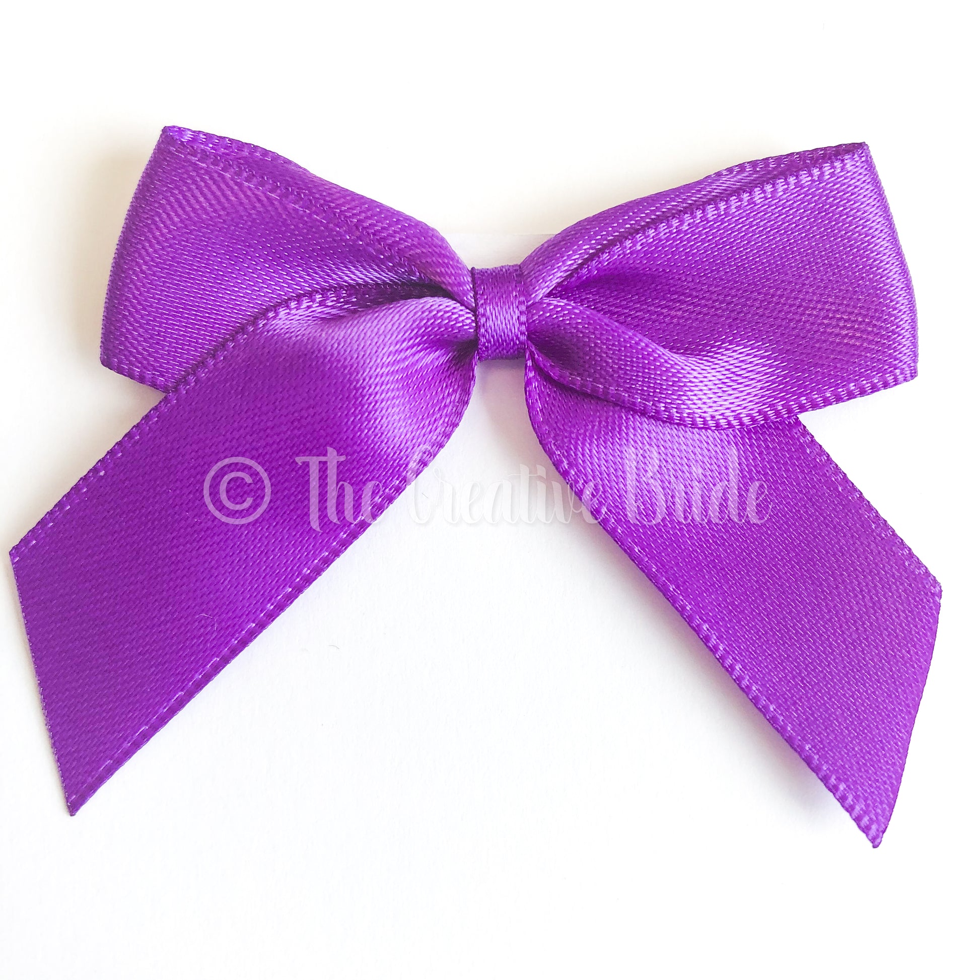 Purple Self Adhesive Satin Ribbon Bow