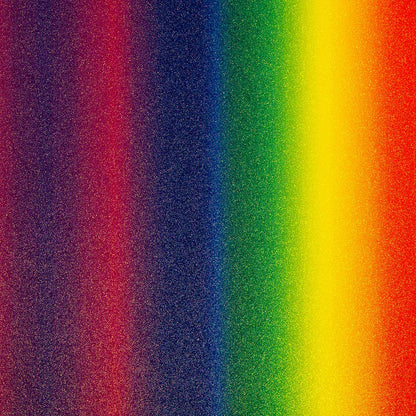 Rainbow A4 non-shed glitter card with a fine textured sparkle finish for luxury wedding stationery