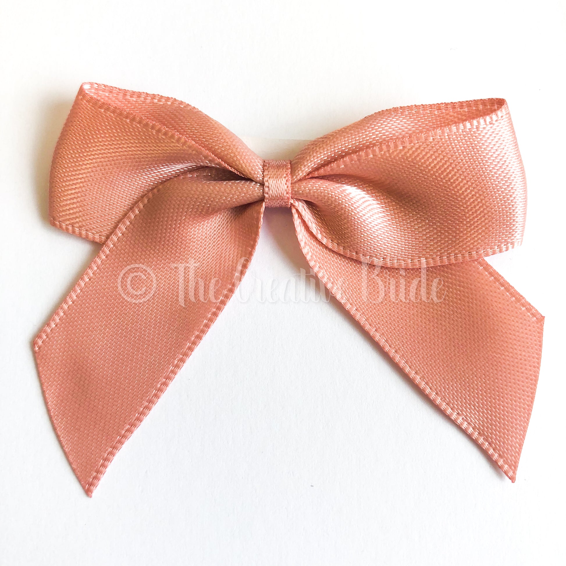 Rose Gold Self Adhesive Satin Ribbon Bow