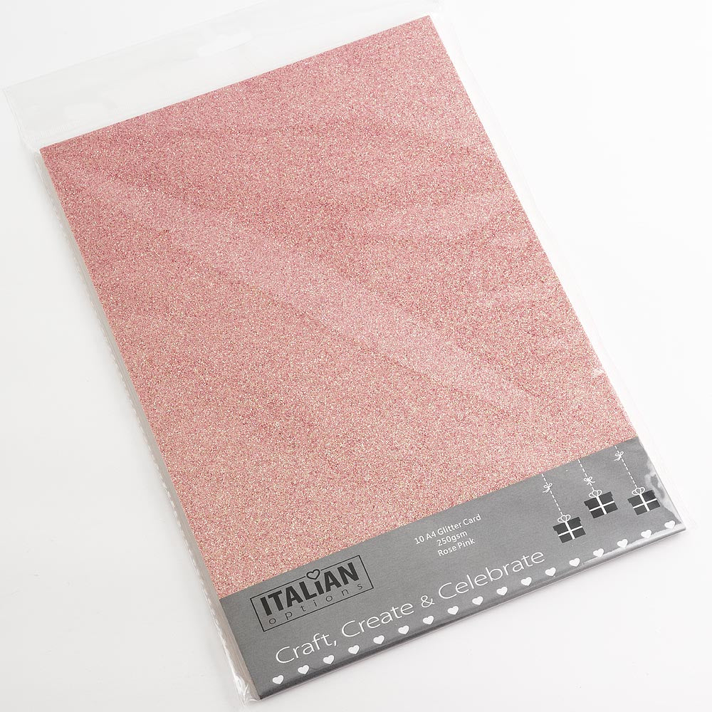 rosepink A4 non shed glitter card sheets for creating handmade wedding invitations and craft projects