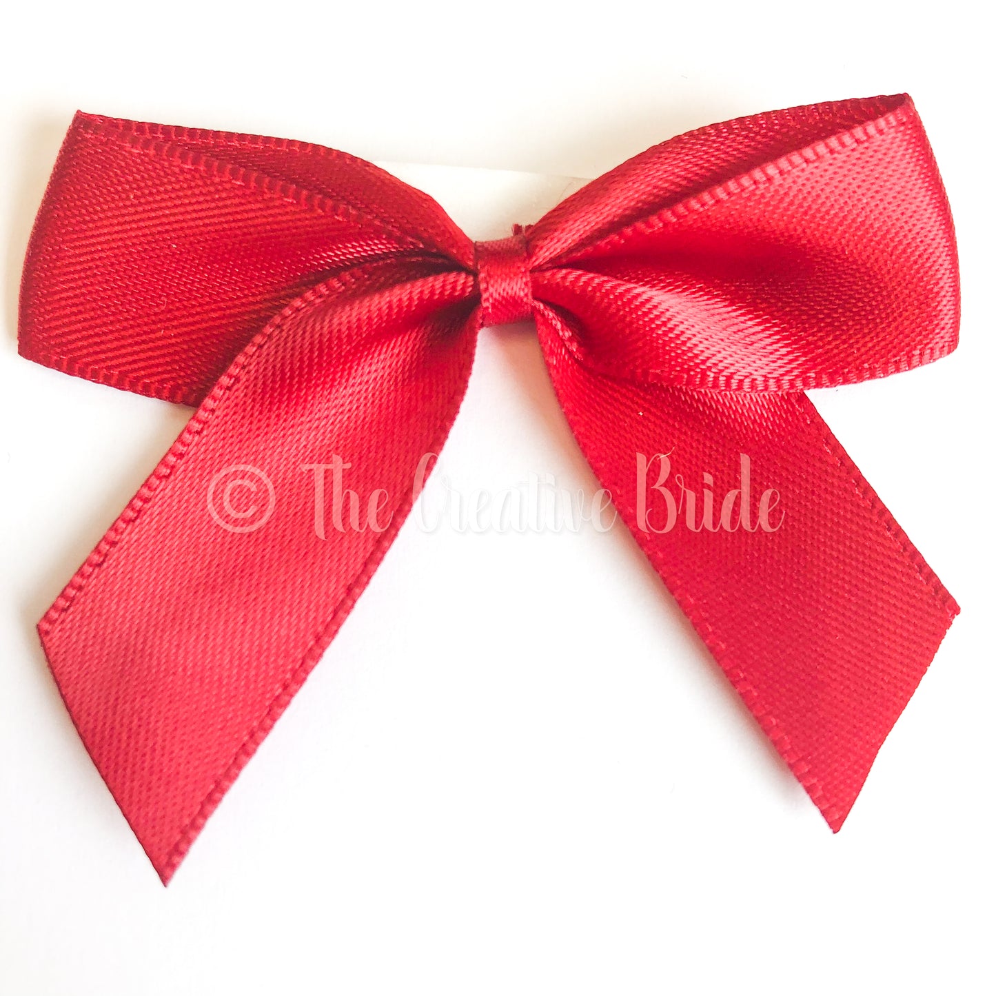 Ruby Red Self Adhesive Satin Ribbon Bow