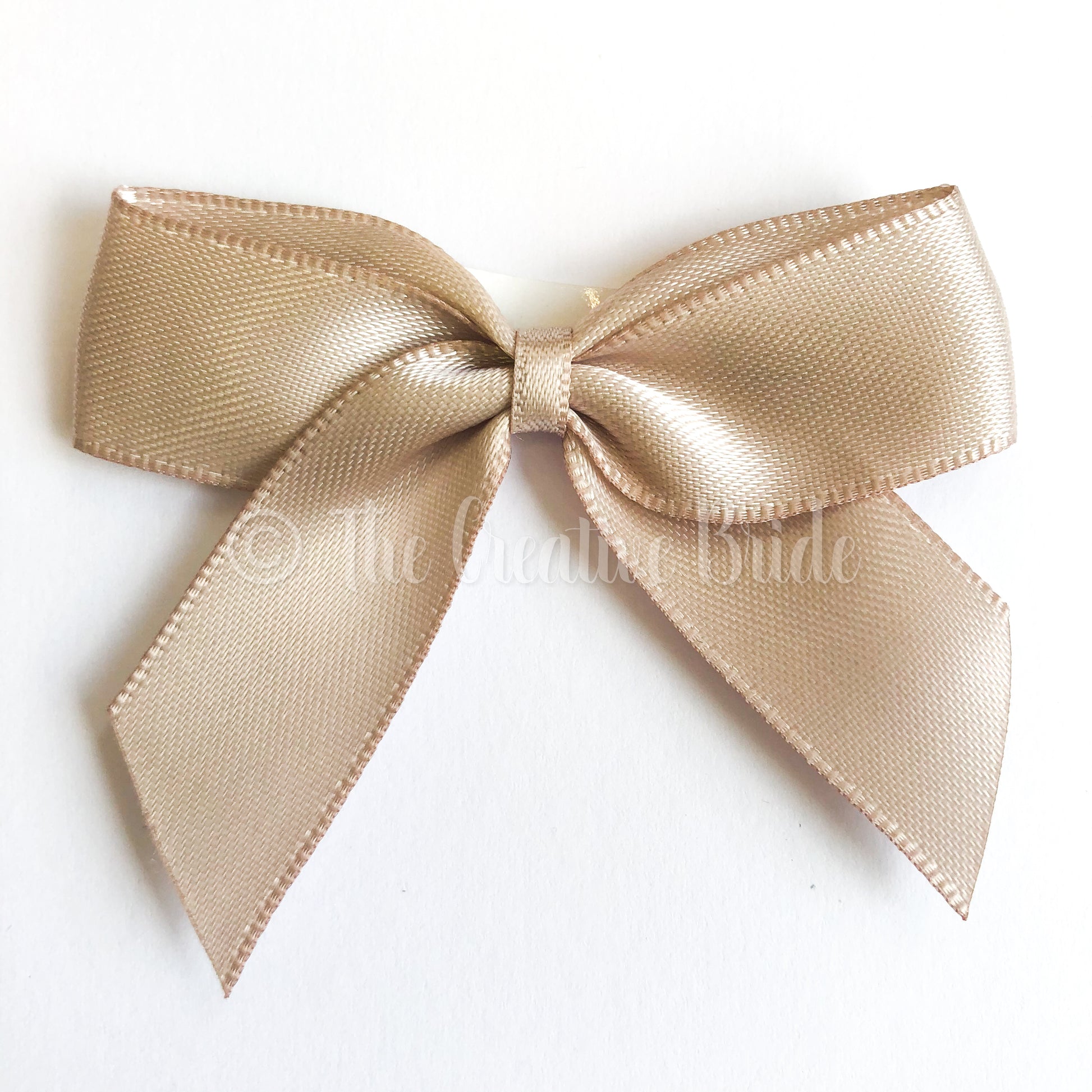 Taupe Self Adhesive Satin Ribbon Bow